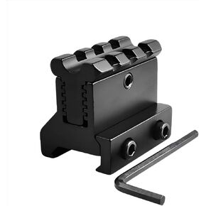 3-Slot Picatinny Rail Risers Mounts Red Dot Riser Mounts Adjustable Height Lockdown Mount Raise 1.2-1.5 inches