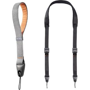 PGYTECH Camera Wrist Strap(Grey)+ Camera Shoulder Strap(Black)