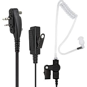Accessoryway 2 Pin Acoustic Tube Earpiece with PTT Mic Radio Headset for ICOM IC-F4011 IC-F3011 IC-F3001 IC-F4001 IC-F3013 IC-F1000 IC-F2000 IC-F3 IC-F4 IC-F24S IC-F43TR Two Way Radio