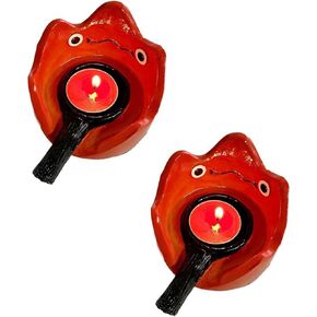 Hayao Miyazaki Casifa Candle Holder ، Resin Resin Resin Light Candleholder for Home Decor (2 pcs)
