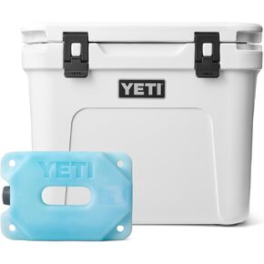 YETI Roadie 32 Hard Cooler with YETI ICE 2 lb, White