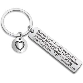 Bible Verse Keyring Motivational Keychain Communion Keychain Christian Keychain
