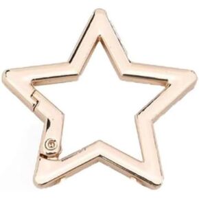 Star Shaped Stainless Steel Keychain Clip Carabiner Snap Hook Holder Hook Clip Key Holder Carabiners for Keys and Wallet Accessory with Key Chain Rings