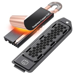 GRAUGEAR PS5 Heatsink SSD Cover Set, M.2 NVMe PS5 SSD Heatsink, Metal Heat Dissipation Cover, Copper Heat Pipe and Aluminum Fin for PlayStation 5 SSD NVMe PCIe 4.0 Storage