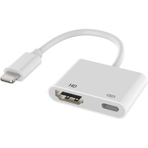 AIRSKY [Mfi Certified] Lightning to HDMI Adapter, Lightning Digital AV Adapter 1080P, Plug&Play, no Power Needed; compatibe with iPhone iPad to HDTV Monitor Projector