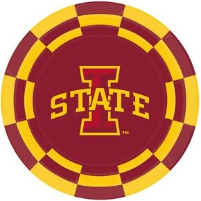 أطباق ورقية مقاس 9 بوصات من Iowa State Cyclones - مرخصة رسميًا - لوحات تحمل شعار الجامعة - لوازم الحفلات للتخييم وحفلات العرض والتخرج - 8 عبوات