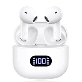 Wireless Earbuds, Bluetooth Ear Buds with Active Noise Cancelling and Big Bass Stereo Sound, 48 Hours Playtime, Lightweight in-Ear Fit Earphones, Waterproof IPX7 for iPhone, Android, Sports, Workout