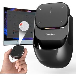 3 in 1 Wireless Mouse & Presentation Clicker, Magnetic Detachable Touchpad Air Mouse, Wireless Presenter Remote for PowerPoint Slide, Ultra-Lightweight, Compatible With PC /Mac/Windows (Basic, Black)