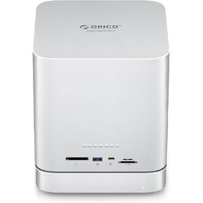 ORICO DataMatrix Mini 22TB Externsion Storage, 2TB SSD with 20TB External Hard Drive, 10Gbps USB-C&USB A Docking Station Compatible with Thunderbolt 3/4/5, SD/TF/CF Card Reader, for MacBook