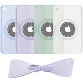 4 حزمة Airtag Wallet Holder ، Silicone Ultra Thin Card Case متوافق مع Apple Airtag ، للإقامات مخفية ، محفظة ، حقيبة يد ، جيب ، محافظ على الظهر ، كيس القابض