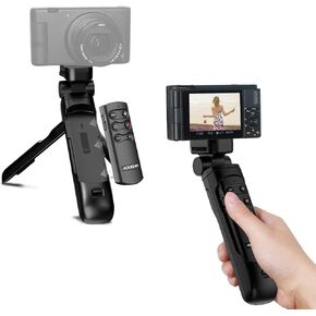Wireless Shooting Grip and Tripod Camera Remote Control for Sony A7 III, A7R III, A6100, A6400, A6600, RX100 VII, RX0 II, A7R IV, A9, A9 II, ZV-1. Replace GP-VPT2BT