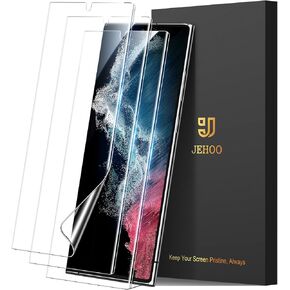 [3 Pack] for Samsung Galaxy S20 Ultra Screen Protector [Not Glass], Flexible TPU Film, Fingerprint Unlock, Full Coverage, Scratch Resistant, Easy Installation, Case Friendly, Bubble Free