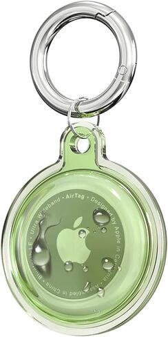 متوافق مع حامل Airtag مع حلقة رئيسية. الحماية المليئة بالماء لـ Airtag.keychain ملحق للمفاتيح والحيوانات الأليفة والأمتعة. (وردي واضح) in Kuwait