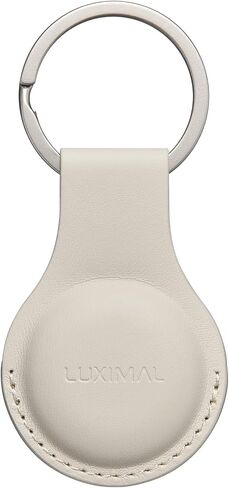 Compatible with Apple AirTag Holder Keychain, Protective Soft Leather Case with Magnetic Lock for Key Ring Pets (Khaki) in Saudi Arabia