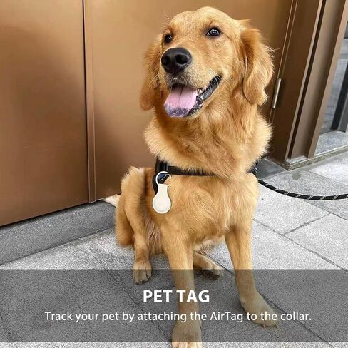Compatible with Apple AirTag Holder Keychain, Protective Soft Leather Case with Magnetic Lock for Key Ring Pets (Khaki) in Saudi Arabia