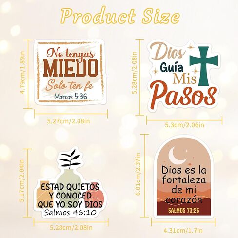 50 Pcs Spanish Bible Vision Board Stickers, Boho Bible Verse Sticker, Christian Decal for Journaling Scrapbook Laptop Cup, Inspirational Quotes DIY Gifts for Men Women in Saudi Arabia