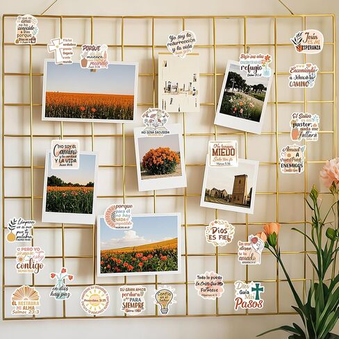50 Pcs Spanish Bible Vision Board Stickers, Boho Bible Verse Sticker, Christian Decal for Journaling Scrapbook Laptop Cup, Inspirational Quotes DIY Gifts for Men Women in Saudi Arabia