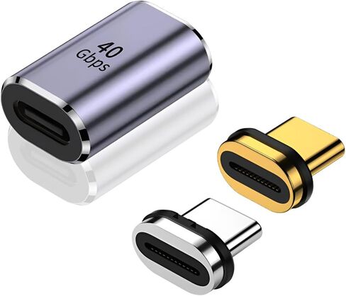 تم ترقية USBC المغناطيسي إلى محول USB C ، 140W PD الشحن السريع ، Thunderbolt 4 Type-C 4.0 Extender ، 40gpgs ، 24 PIN ، الكوع 90 درجة للكمبيوتر المحمول ، MacBook Pro Air (USB C Extender) in Kuwait