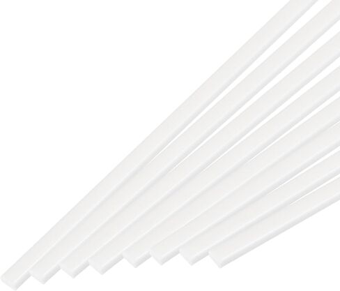MECCANIXITY 20pcs ABS Rectangle Rod, 1.5x5x250mm ABS Plastic Stick Solid Bar, White Plastic Rods Assortment Kit for DIY Architectural Model Building Making in Saudi Arabia