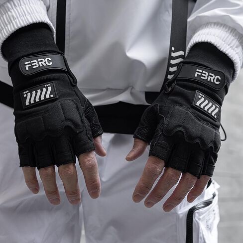 Fabric of the Universe Tactical Fingerless Logo Gloves (Black RD G-Type 021, X-Large) in Kuwait