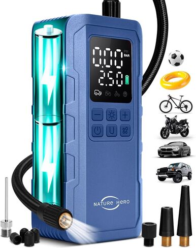 Tire Inflator Portable Air Compressor - 150PSI Air Compressor Portable Tire Inflator for Car Tire Air Pump Portable Air Compressor for Car Tires in Saudi Arabia
