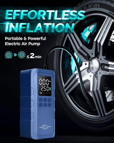 Tire Inflator Portable Air Compressor - 150PSI Air Compressor Portable Tire Inflator for Car Tire Air Pump Portable Air Compressor for Car Tires in Saudi Arabia