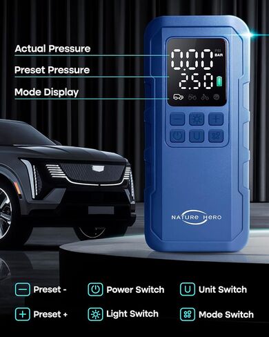 Tire Inflator Portable Air Compressor - 150PSI Air Compressor Portable Tire Inflator for Car Tire Air Pump Portable Air Compressor for Car Tires in Saudi Arabia