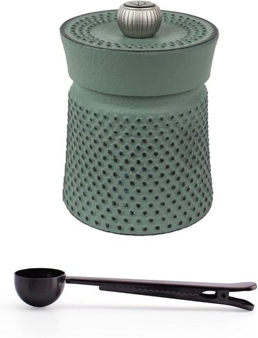 Peugeot BALI FONTE Cast Iron Pepper Mill, 8cm/3 In, With Stainless Steel Spice Scoop/Bag Clip (Black) in Saudi Arabia