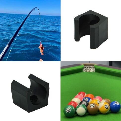 20pcs Black Fish Rod Holder Clip Plastic Pool Cue Clip Positioning Clip Pool Cue Clip with Screw Medium/Small in Saudi Arabia