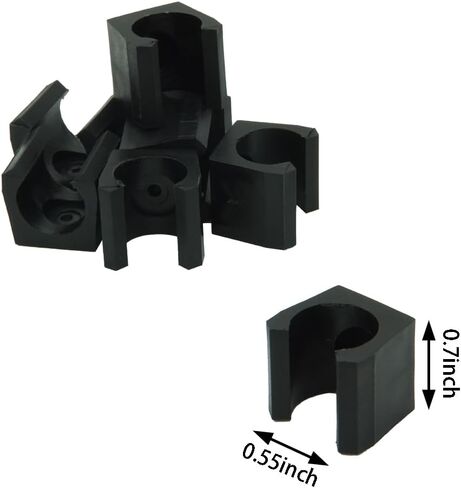 20pcs Black Fish Rod Holder Clip Plastic Pool Cue Clip Positioning Clip Pool Cue Clip with Screw Medium/Small in Saudi Arabia