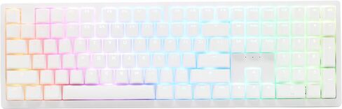 Ducky Zero 6108 Pure White Hotswap Bluetooth RGB Mechanical Keyboard - Cherry MX2A Brown in Saudi Arabia