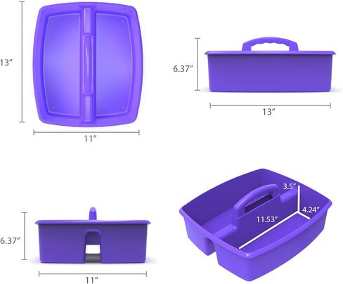 Storex 2-Compartment Large Caddy – Multipurpose Classroom Organizer with Handle, Black, 1-Pack (00973A06C) in Kuwait