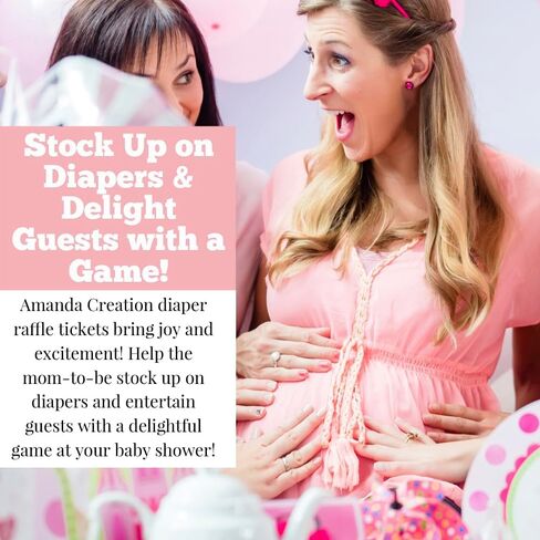 Little Deer Woodland Themed Diaper Raffle Tickets for Girl Baby Showers, 20 2" X 3" Double Sided Insert Cards for Games by AmandaCreation, Bring a Pack of Diapers to Win Favors & Prizes! in Saudi Arabia