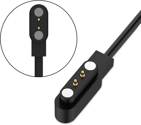 Replacement Charging Cable for Letsfit E26 Smart Watch Charger USB Portable Mag-netic Smartwatch Cord (Black,2PACKS) in Kuwait