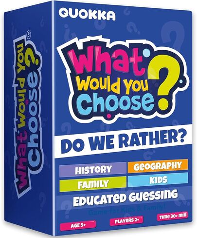 QUOKKA Board Game for 8-12 Year Olds - Geography Edition - Family Card Game for Kids Ages 5-8 - What Would You Choose | Pick Your Answer | Get to Know You - Fun Game Night for Boys & Girls in Saudi Arabia