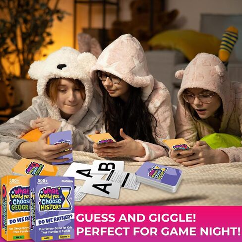 QUOKKA Board Game for 8-12 Year Olds - Geography Edition - Family Card Game for Kids Ages 5-8 - What Would You Choose | Pick Your Answer | Get to Know You - Fun Game Night for Boys & Girls in Saudi Arabia