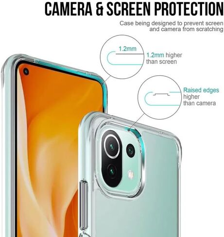 Case for Nothing CMF Phone 1 + Glass Screen Protector Tempered Film - Transparent Silicone Soft Flexible Bumper Shockproof TPU Protective Cover Shell for Nothing CMF Phone 1 (Clear) in Saudi Arabia