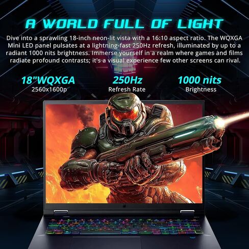 acer Predator 18 Gaming Laptop, 18" WQXGA 250Hz Display, Intel i9-14900HX, GeForce RTX 4090, 64GB DDR5, 4TB SSD, Per-Key RGB Keyboard, Wi-Fi 7, Win 11 Pro, Black, 256GB Docking Station Set in Saudi Arabia