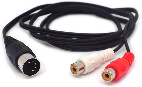 كابل الصوت الإناث المكون من 5 دبوس إلى كابل صوتية قابس أنثى 2-RCA ， كابل MIDI محترف 5 دبوس إلى RCA لـ Bang & Olufsen ، Naim ، Quad ، Stereo Systems (1.5m/5ft) in Kuwait