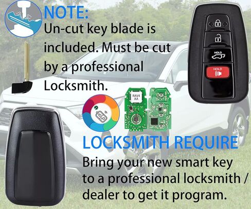 Smart Key for Toyota RAV4 2019-2021, Alliskeys Key Fob fit for HYQ14FBC 8990H-0R010 231451-0351 in Saudi Arabia