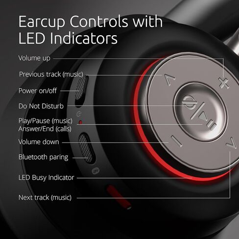 Kensington H1050 EQ Wireless Headset with Microphone, Bluetooth 5.4, ENC Microphone, Earcup Controls, Black (K80182WW) in Kuwait