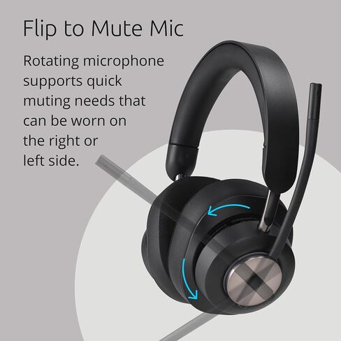 Kensington H1050 EQ Wireless Headset with Microphone, Bluetooth 5.4, ENC Microphone, Earcup Controls, Black (K80182WW) in Kuwait