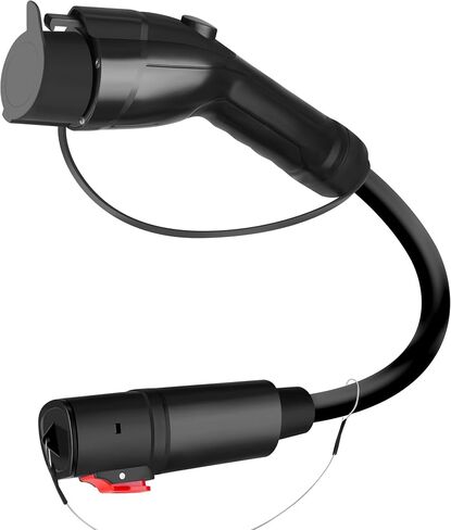 EV Adapter for Tesla to J1772, Up to 60Amp 250V Tesla Charger Adapter for All J1772 EVs, Compatible with IP65 Tesla High-Power Connectors, Destination and Mobile Chargers, Safety Lock in Kuwait
