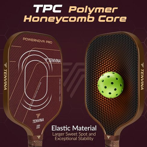 Pickleball Paddles, Multi-Layer Textured Carbon Fiber Pickleball Paddle, Pickle Ball Paddle with Comfort Artificial Leather Grip, Increased Power and Excellent Spin, USAPA Approved Pickleball Racket in Saudi Arabia