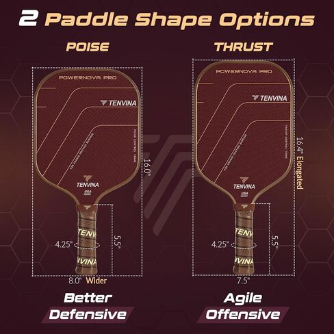 Pickleball Paddles, Multi-Layer Textured Carbon Fiber Pickleball Paddle, Pickle Ball Paddle with Comfort Artificial Leather Grip, Increased Power and Excellent Spin, USAPA Approved Pickleball Racket in Saudi Arabia