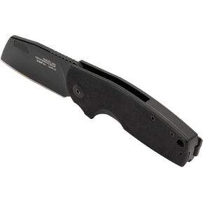 SOG Stout SJ Cleaver Daily Ambidextrous Pocket Folding Knives with Slip Joint Mechanism | G10 Handle | CRYO D2 Steel Blade
