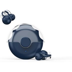 Open earplugs, Lightweight and Comfortable, Built-in Microphone, All-Round Sound, Safe and Suitable for Small Ears, Waterproof and Sweat Proof, Suitable for Fitness and Running (Blue)
