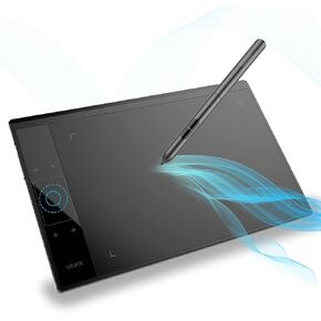 Graphic Drawing Tablet VEIKK A30 with 4 Touch Keys 1 Touch Panel, Linux and Android Supported Digital Drawing Pad with Artists Glove Pen Tablet