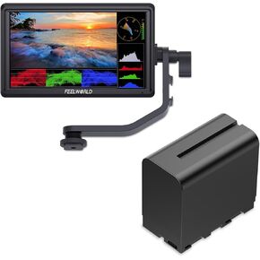 FEELWORLD FW568 Camera Monitor with F970 6600mAh Battery