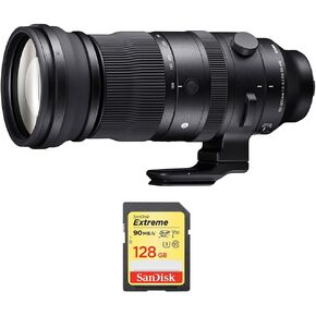Sony E 150-600mm f/5-6.3 DG DN OS Sports Lens with 128GB Memory Card by Sigma